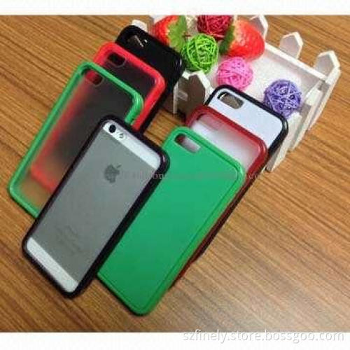 PC + TPU Case for iPhone 5C, Double Injection, with Anti-slip Grain, Fashionable and Novelty